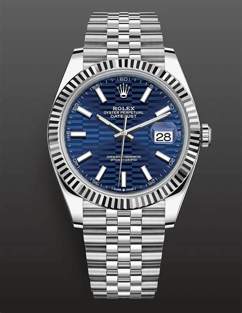 rolex blue motif 41|rolex fluted bezel.